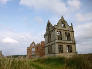 View of ruined castle