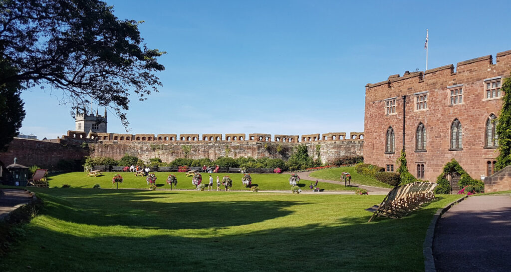 Inside the walls of Shrewsbury Castle